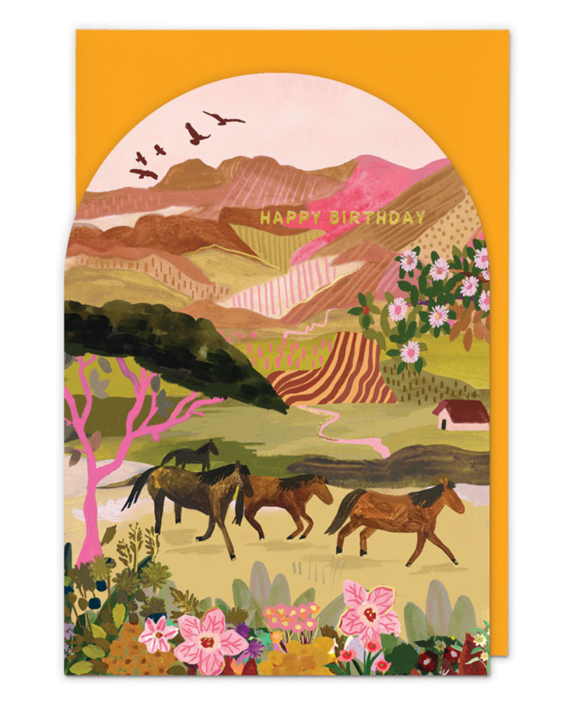 Wild Horses Birthday Card
