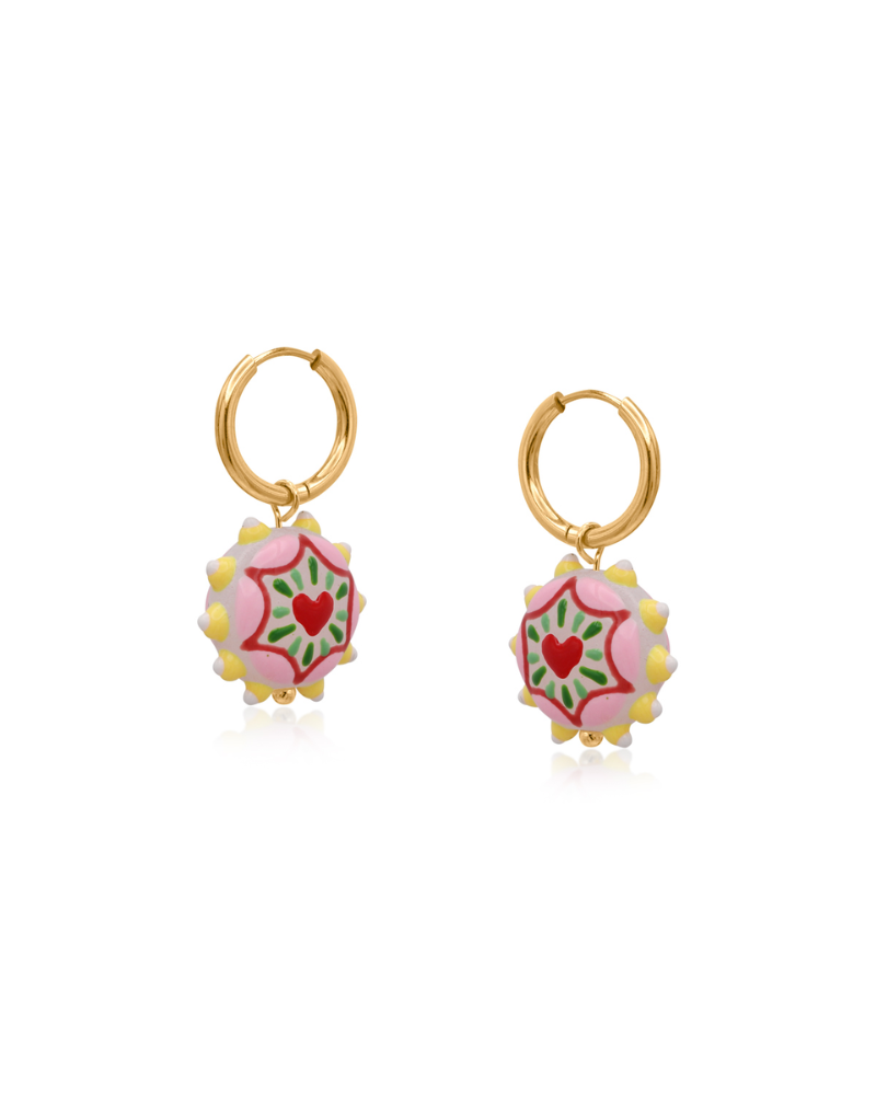 Heart Vivid Charm Petite Earrings