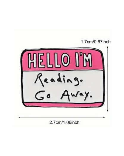 Hello I'm Reading Enamel Pin Badge