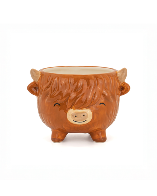 Highland Cow Medium Planter on Legs