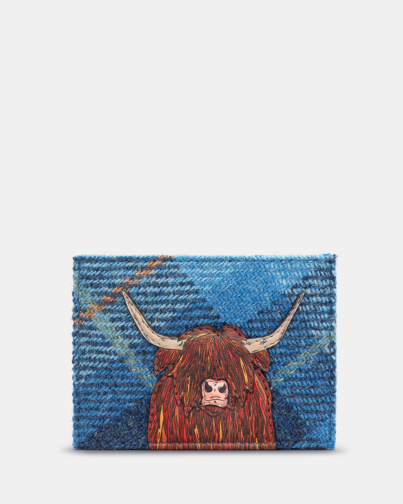 Highland Cow Harris Tweed Cardholder