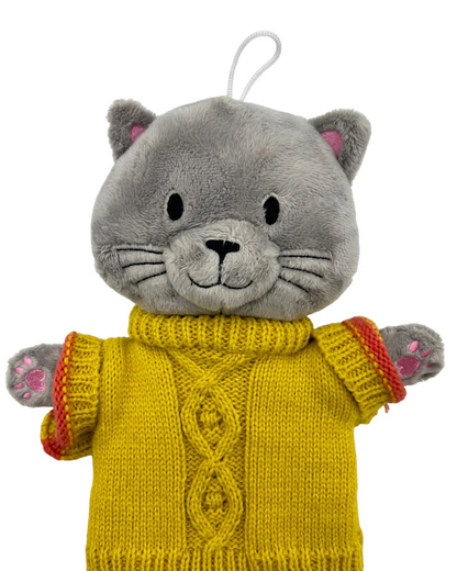 Long Cat in Jumper Hot Water Bottle