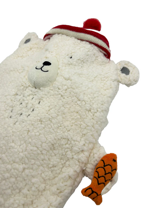 Polar Bear Goes Fishing Hot Water Bottle