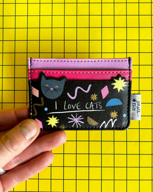 Small Talk "I Love Cats" Card Holder