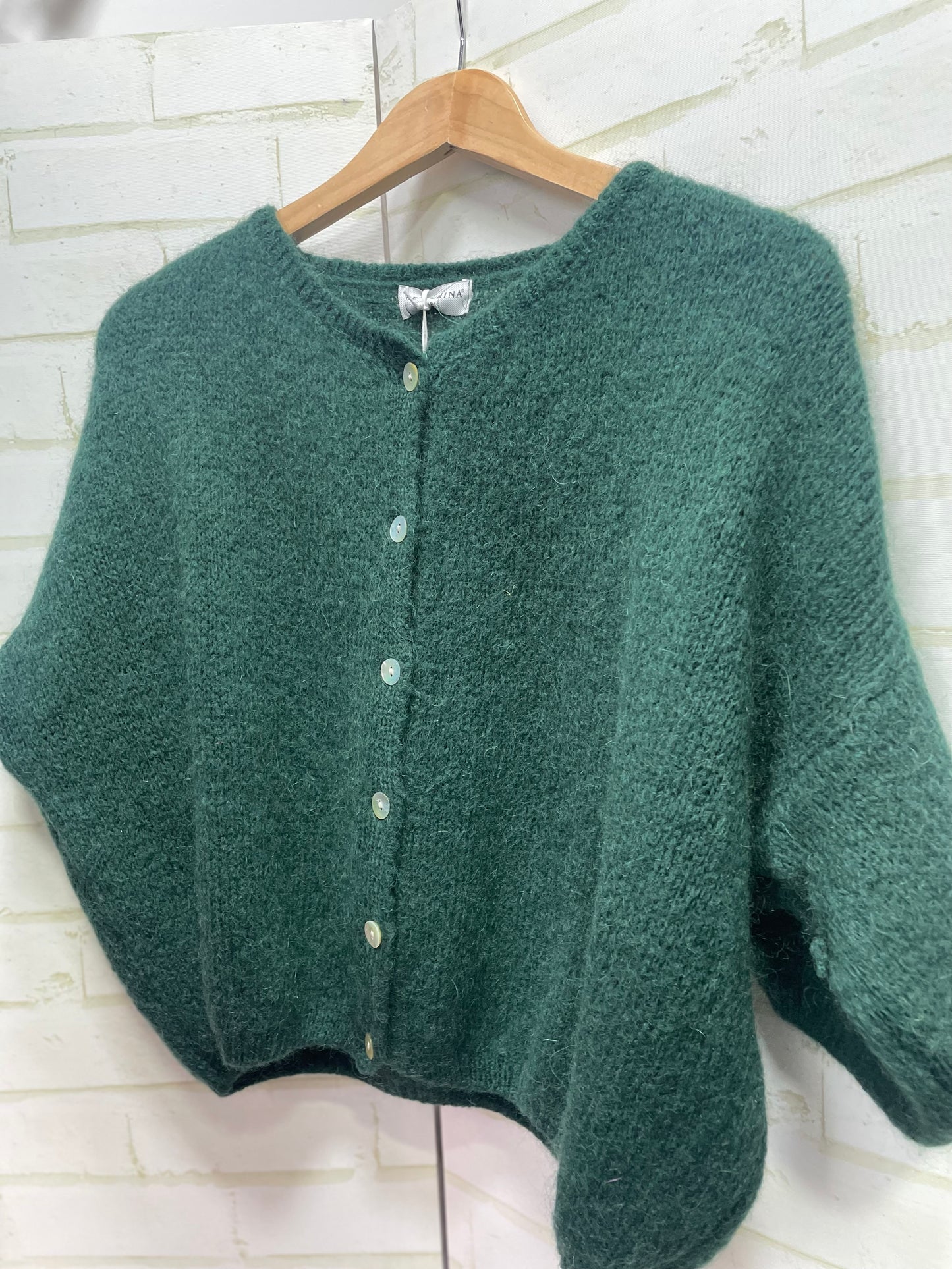 Mohair Cropped Sleeve Cardigan All Colours