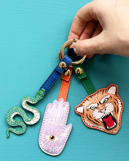Snake Inked Vegan Leather Keyring