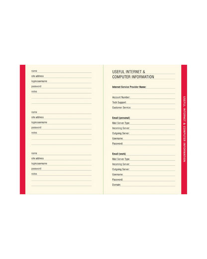 Little Black Passwords Logbook