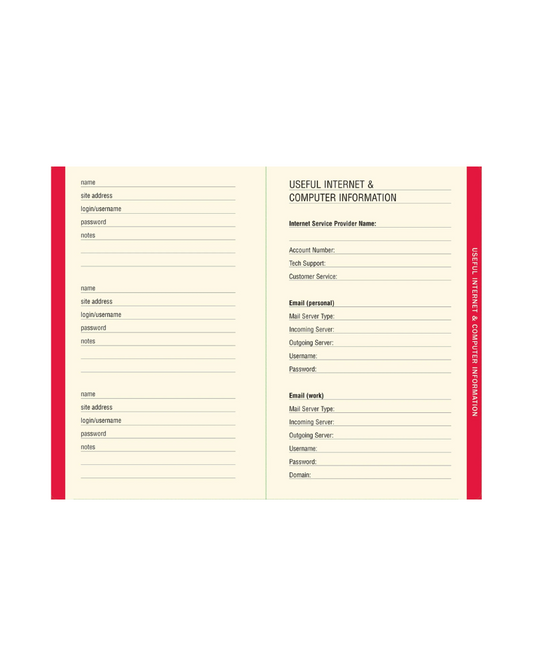 Little Black Passwords Logbook