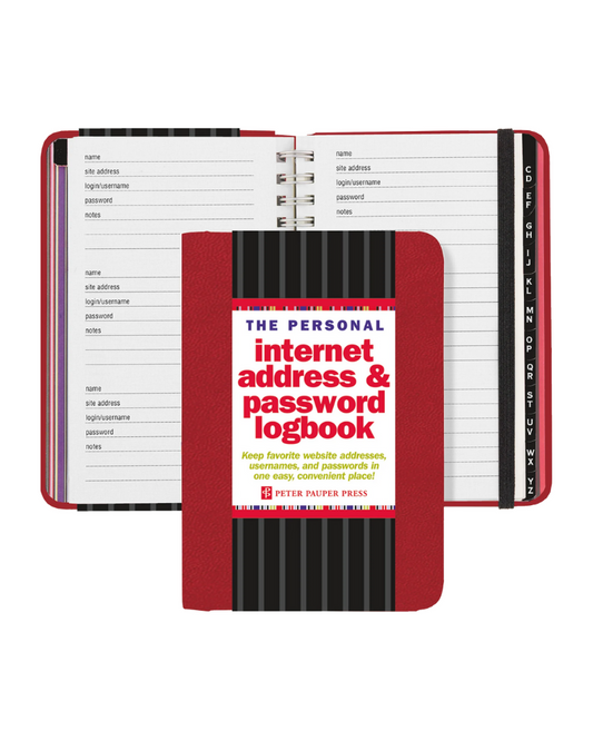 Little Red Passwords Logbook
