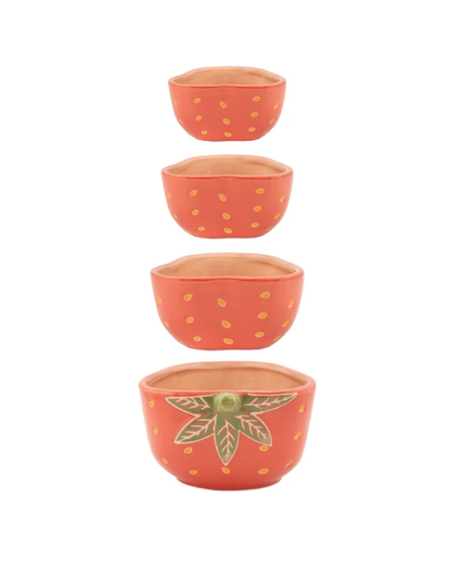 Strawberry Shaped Measuring Bowls Set of 4