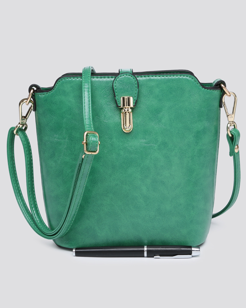 Large Osprey Style Vegan Leather Crossbody Bag