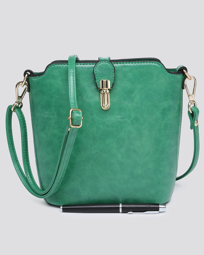 Large Osprey Style Vegan Leather Crossbody Bag