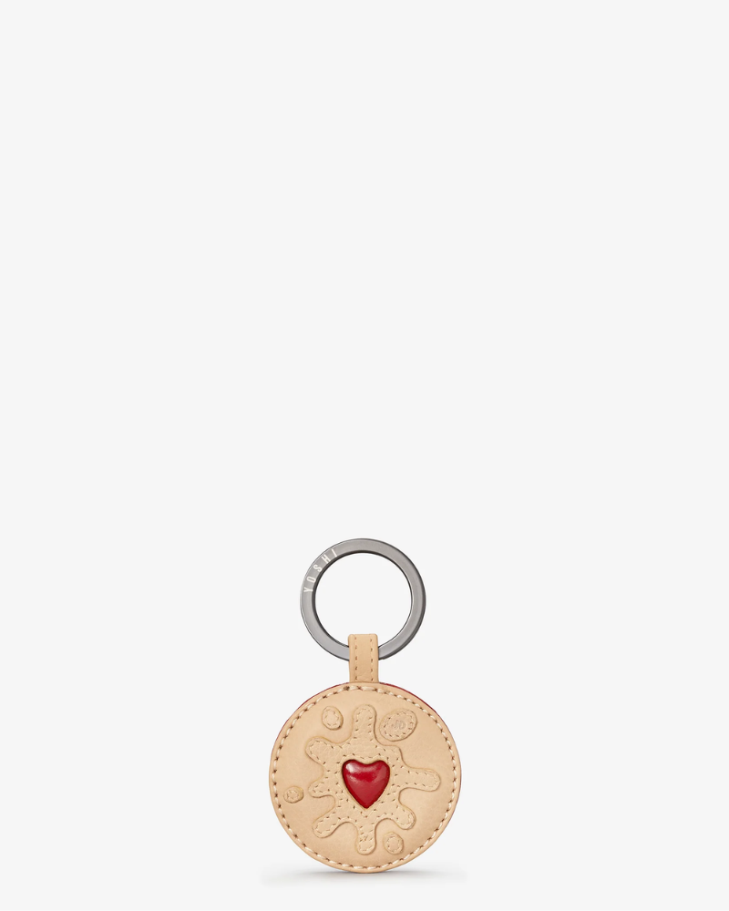 Jammy Dodger Biscuit Real Leather Key Ring