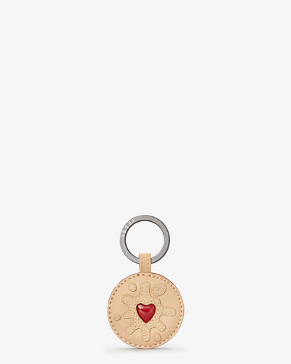 Jammy Dodger Biscuit Real Leather Key Ring