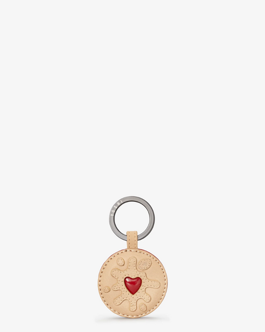 Jammy Dodger Biscuit Real Leather Key Ring