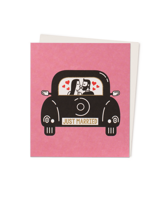 Just Married  Greetings Card