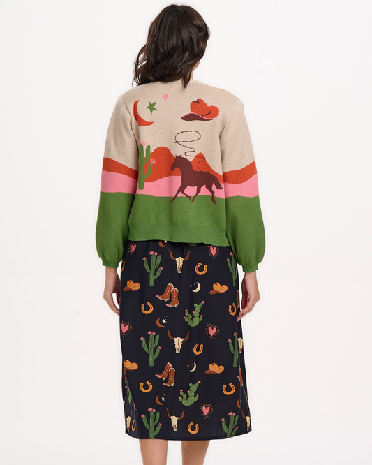 Adrian Desert Cowgirl Cardigan By Sugarhill Brighton