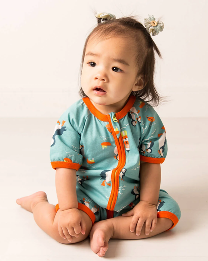 Kenzie Puffin Zip-Up Romper