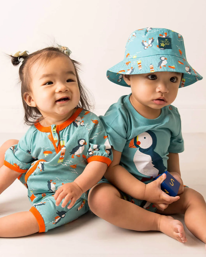 Kenzie Puffin Zip-Up Romper