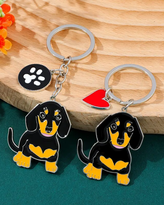 Pawsome Dachshund Keychains: Heart or Paw