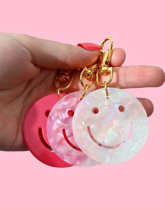 Smiley Face Keyring Assorted