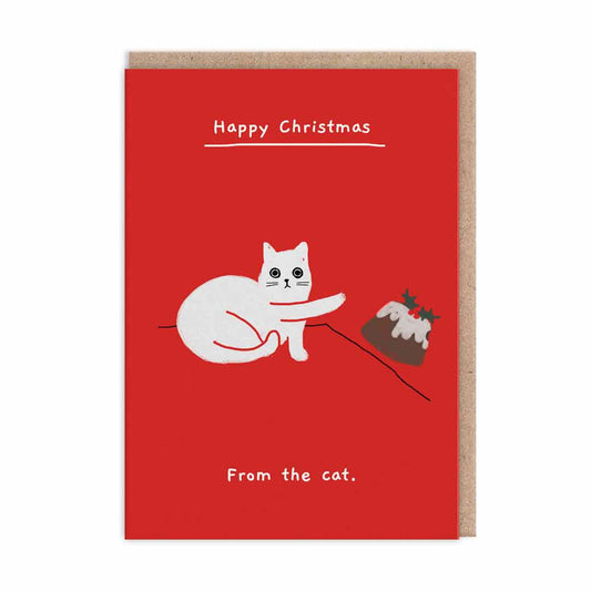 Merry Christmas From The Cat Greeting Card