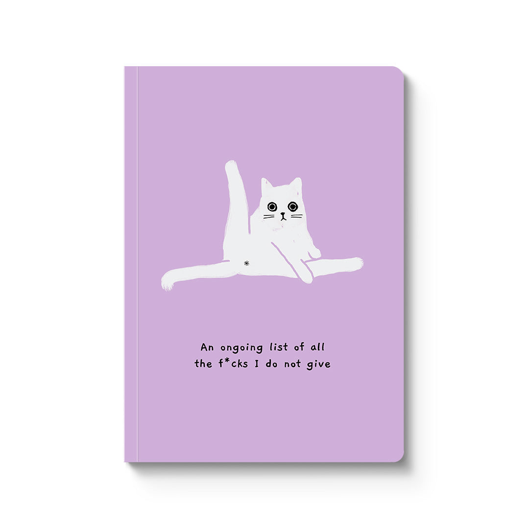 Ken The Cat List Of Fucks Notebook A5