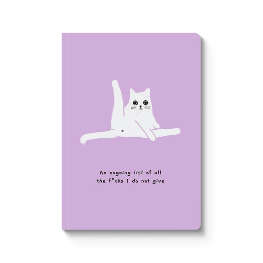 Ken The Cat List Of Fucks Notebook A5
