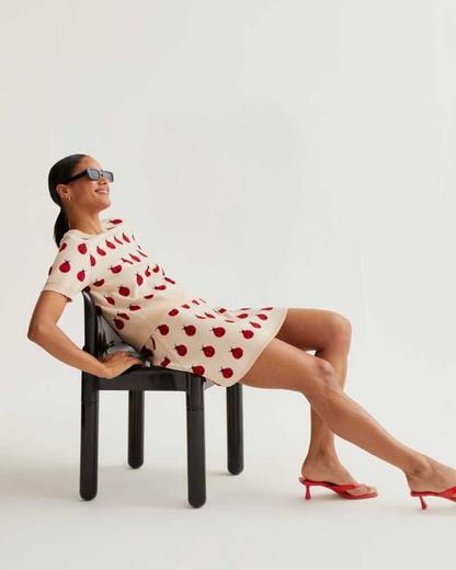 Ladybirds Knitted Jumper In Cream
