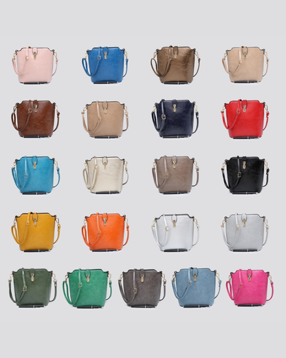 Large Osprey Style Vegan Leather Crossbody Bag
