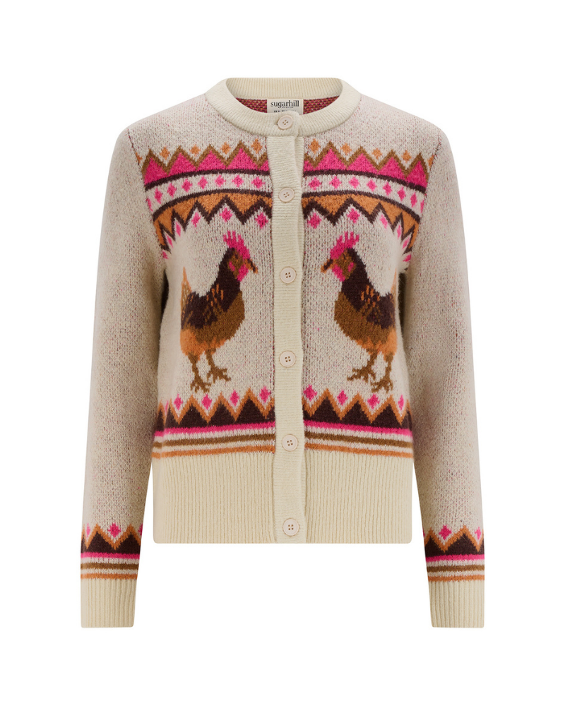 Larisa Country Chickens Cardigan