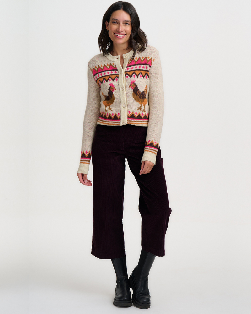 Larisa Country Chickens Cardigan