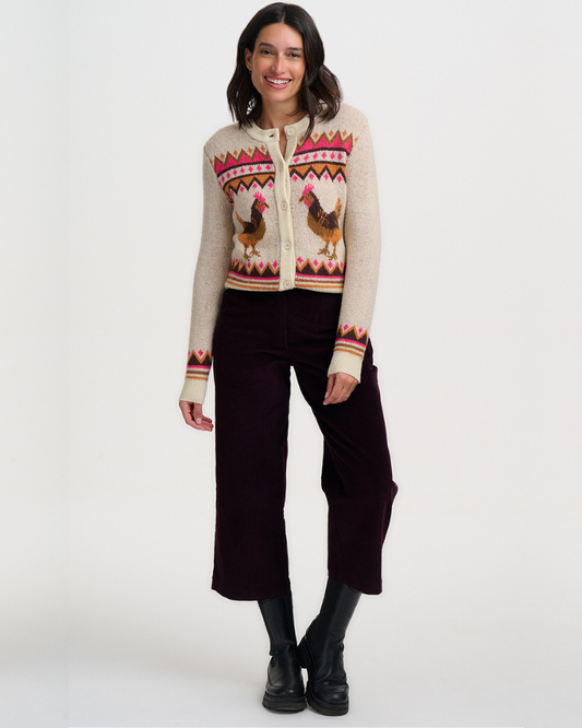 Larisa Country Chickens Cardigan