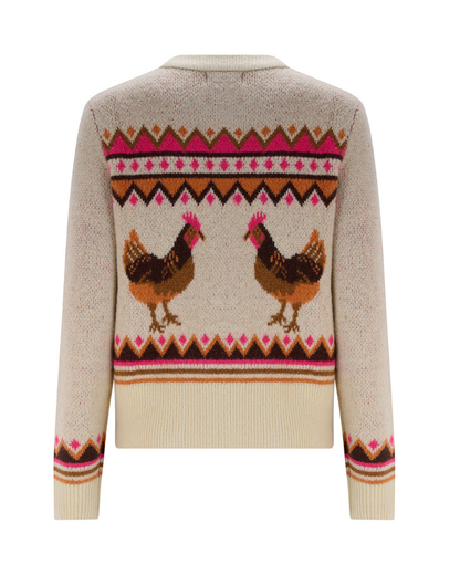 Larisa Country Chickens Cardigan