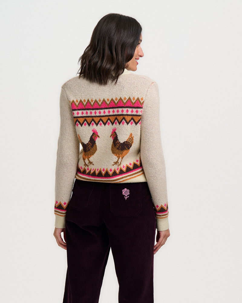 Larisa Country Chickens Cardigan
