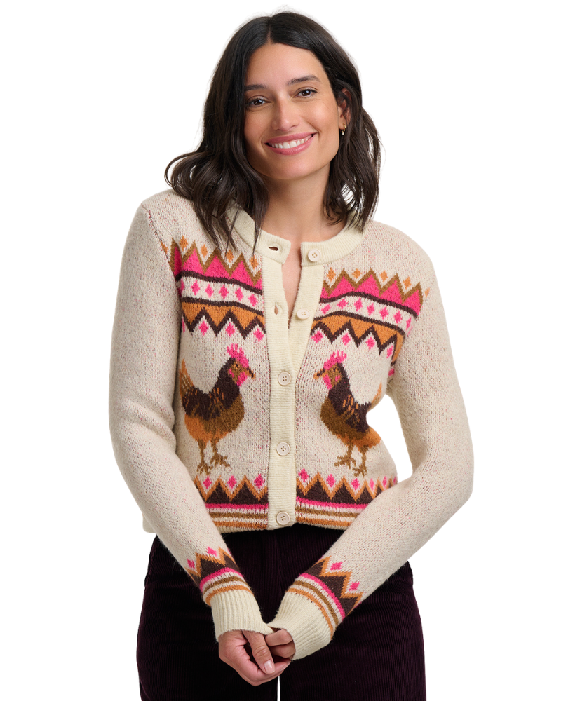 Larisa Country Chickens Cardigan