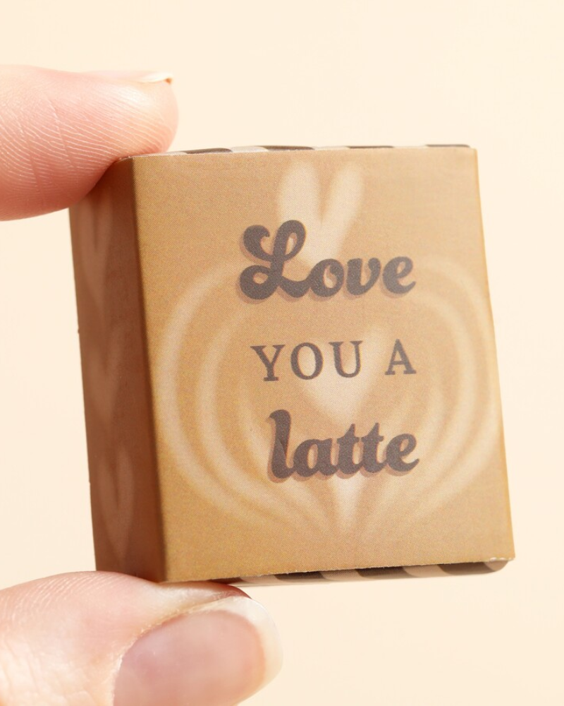 Love You Latte Ceramic Token In Matchbox