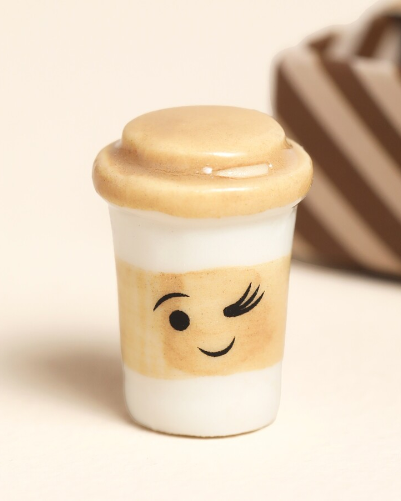 Love You Latte Ceramic Token In Matchbox