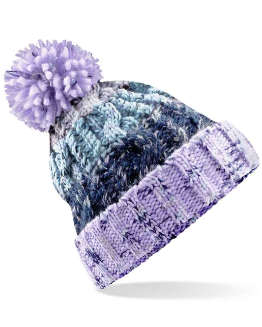 Lavender Fizz Beechfield Corkscrew Pom Pom Beanie