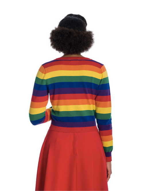 Love Wins Rainbow Stripe Cardigan by Banned Apparel