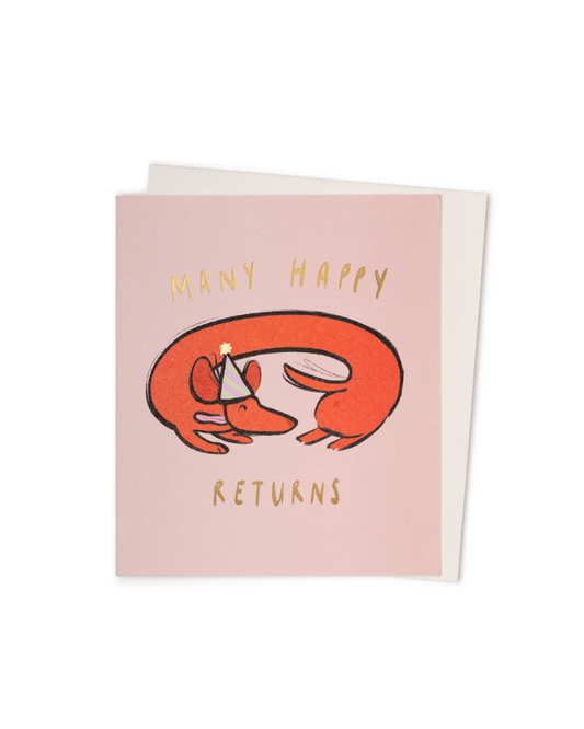 Many Happy Returns Greetings Card