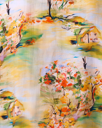 Marika Shirt Orient Landscape by Louche London