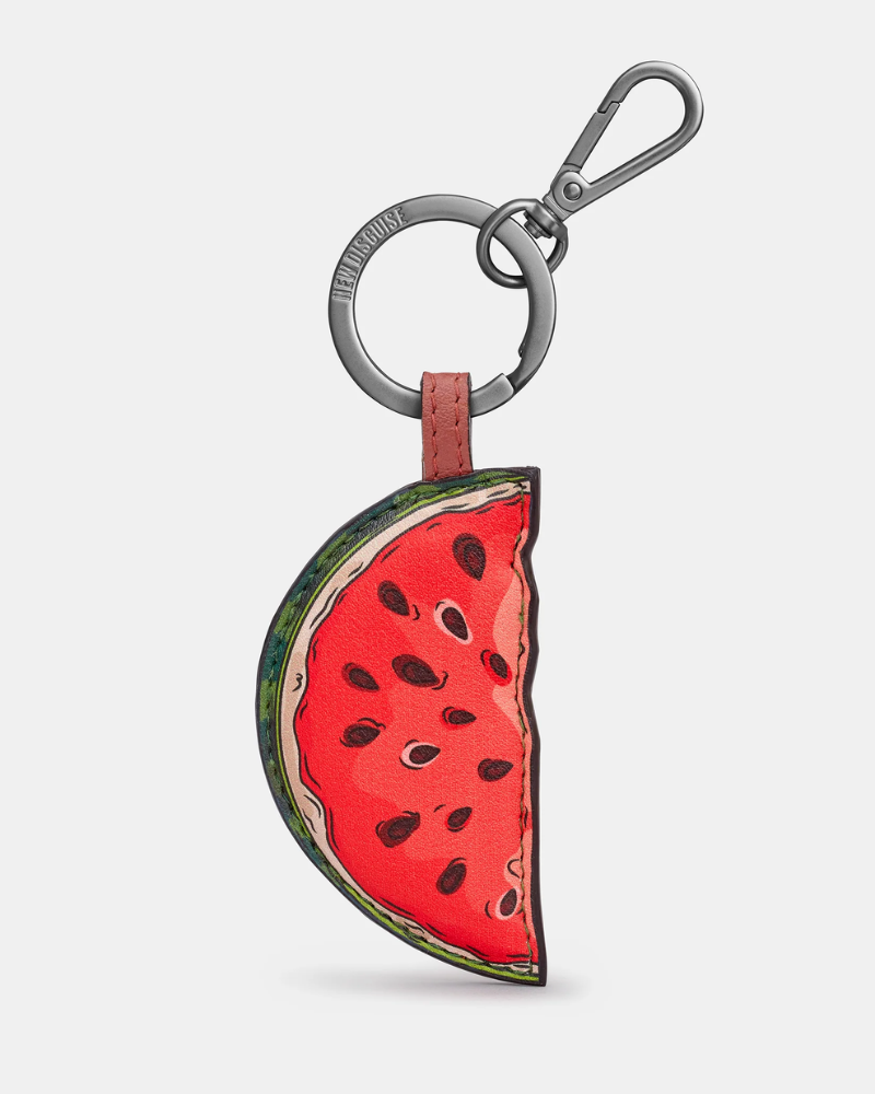 Melon Slice Vegan Leather Key Chain By Scribble Street