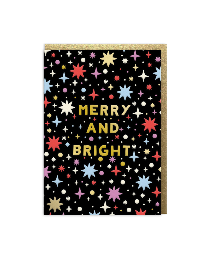Merry And Bright Christmas Card