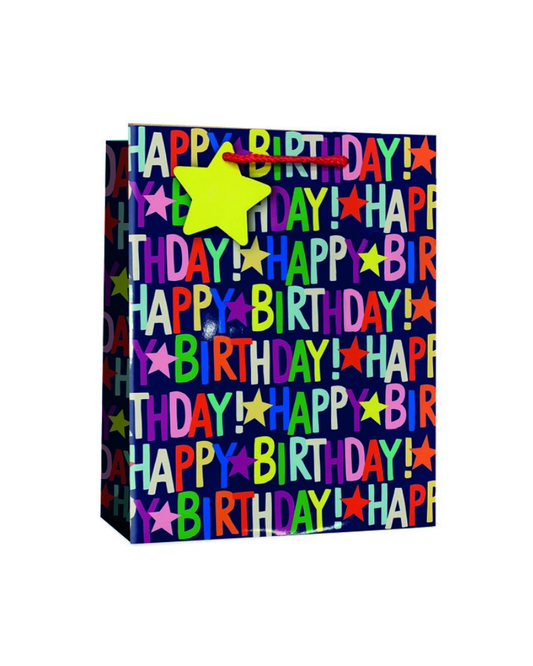 Bold Happy Birthday Gift Bag
