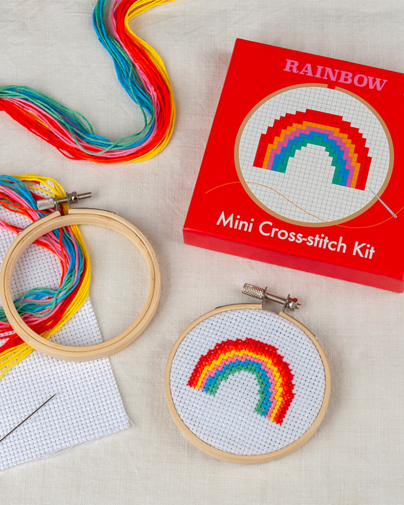 Mini Rainbow Cross-Stitch Kit