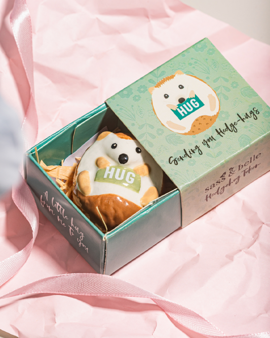 Hedgehog Hug Ceramic Token