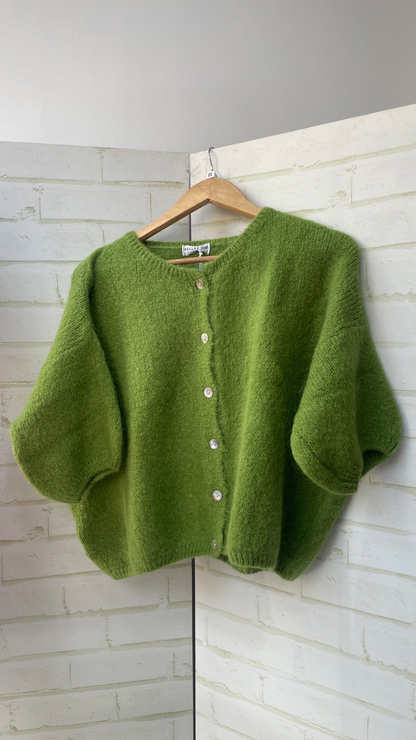 Mohair Cropped Sleeve Cardigan All Colours
