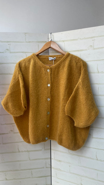 Mohair Cropped Sleeve Cardigan All Colours