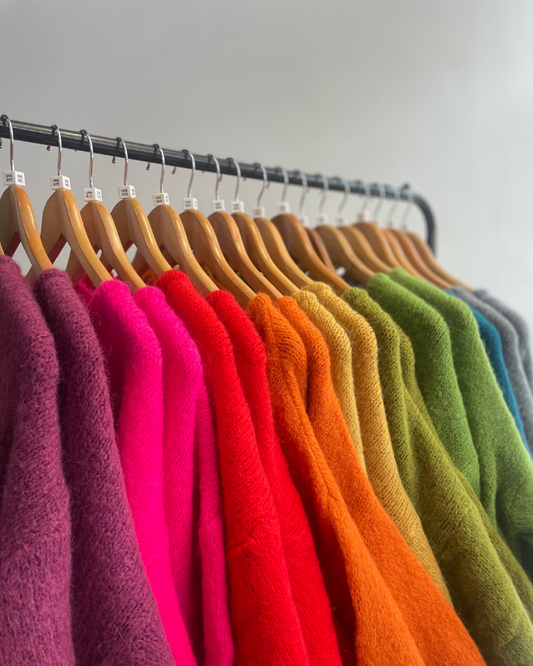 Mohair Cropped Sleeve Cardigan All Colours